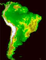 Mapa Topográfico de Sud América