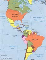 Mapa Político de las Américas